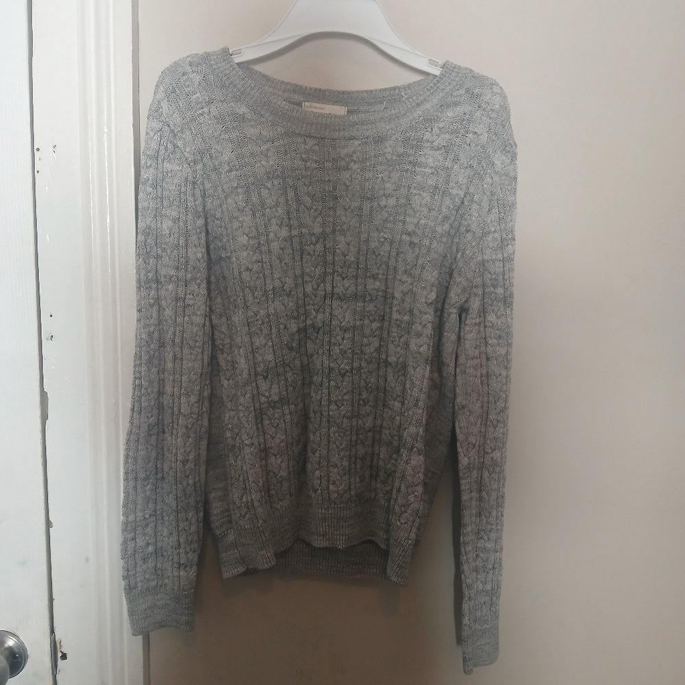 H&M Light Gray Women's Cable Knit Sweater